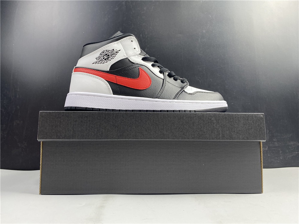 Air Jordan 1 Mid White Shadow 554724-073